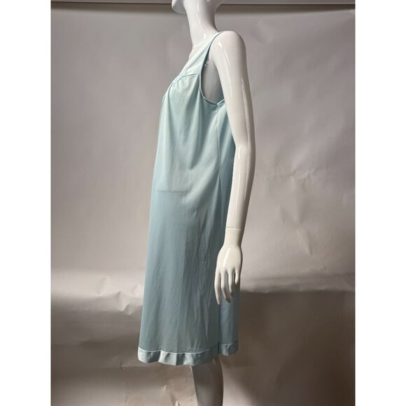 Vanity Fair Vintage Light Blue Nightgown M Made In USA - Picture 14 of 16